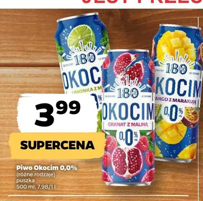 Piwo bezalkoholowe Okocim 180 Limonka z Miętą promocja w Netto