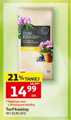 Torf kwaśny promocja w Auchan