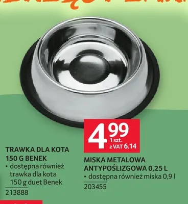 Miska metalowa antypoślizgowa 0,25 l promocja w Selgros