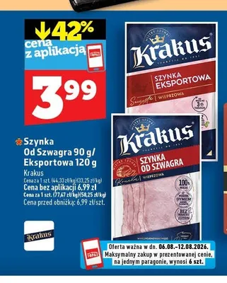 Szynka Eksportowa Krakus promocja w TOPAZ
