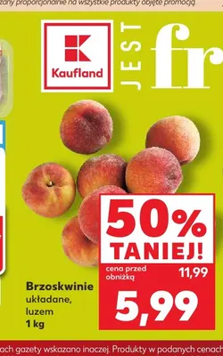 Brzoskwinie układane promocja w Kaufland