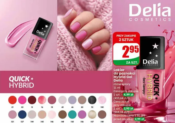 Lakier do paznokci Hybrid Gel różne kolory promocja w Dino