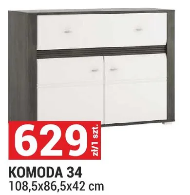 Komoda 34 108,5x86,5x42cm promocja w Merkury Market
