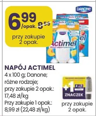 Napój Actimel promocja w Stokrotka