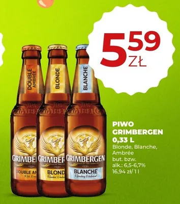 Piwo Grimbergen Blonde promocja w Duży Ben
