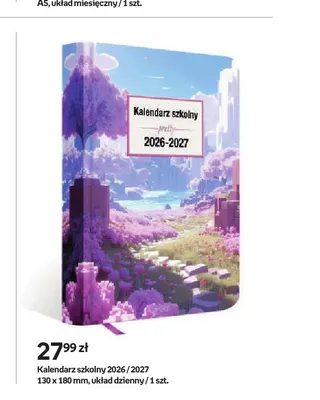 Kalendarz szkolny 2026/2027 130x180 mm promocja w Empik