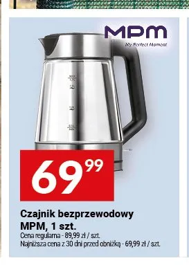 Czajnik bezprzewodowy MPM promocja w Twój Market