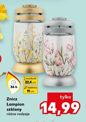 Znicz Lampion szklany różne rodzaje promocja w Kaufland