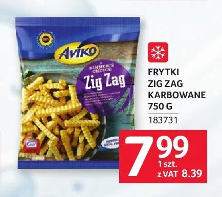 Frytki Zig Zag karbowane Aviko promocja w Selgros