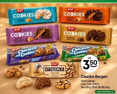 Ciastka Bergen promocja w Żabka