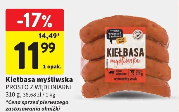 Kiełbasa myśliwska promocja w Intermarche