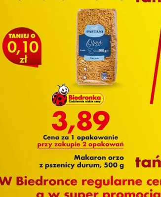 Makaron orzo, 500g promocja w Biedronka