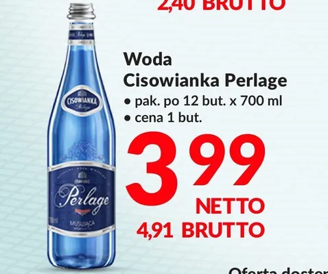 Woda musująca Cisowianka Perlage 12-pak 700 ml promocja w Makro