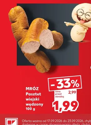 Pasztet wiejski wędzony Mróz promocja w Kaufland