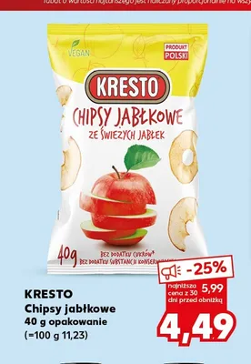 Chipsy jabłkowe Kresto promocja w Kaufland
