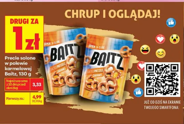 Precle solone w polewie karmelowej Baitz promocja w Biedronka