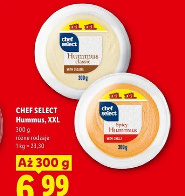 Hummus classic Chef Select XXL promocja w Lidl