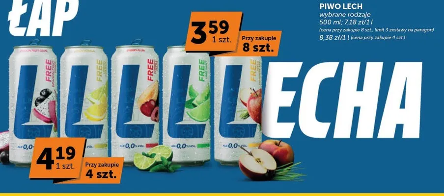 Piwo Lech różne rodzaje promocja w Groszek