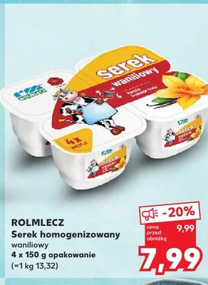 Serek homogenizowany waniliowy Rolmlecz 4-pak 150g promocja w Kaufland