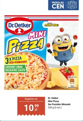 Mini Pizza ser pomidor Minionki promocja w Biedronka