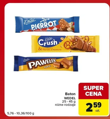 Baton Pawełek Toffi E.Wedel promocja w Carrefour Market