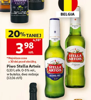 Piwo Stella Artois 330ml promocja w Auchan