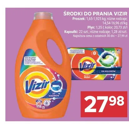 Kapsułki do prania Vizir promocja w Stokrotka