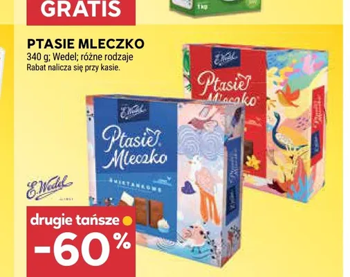Ptasie Mleczko śmietankowe E.Wedel promocja w Stokrotka