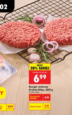Burger wołowy promocja w Biedronka