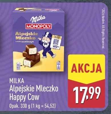 Alpejskie Mleczko Happy Cow promocja w Aldi