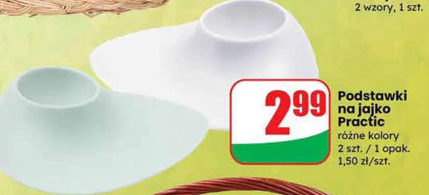 Podstawki na jajko różne kolory promocja w Dino