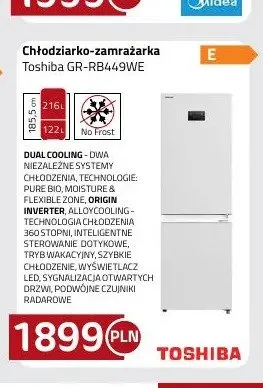 Chłodziarko-zamrażarka Toshiba GR-RB449WE promocja w kakto.pl