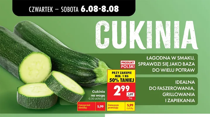 Cukinia na wagę promocja w Biedronka