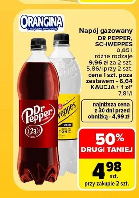 Napój gazowany Dr Pepper promocja w Carrefour