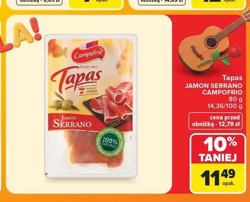 Tapas Jamon Serrano Campofrio promocja w Carrefour