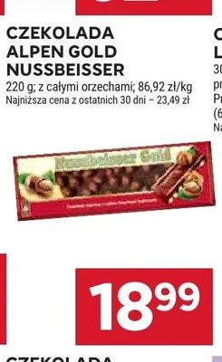 Czekolada Alpen Gold Nussbeisser promocja w Stokrotka