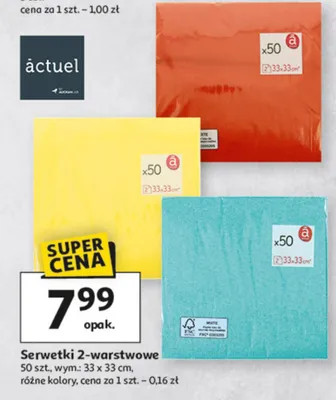 Serwetki 2-warstwowe promocja w Auchan