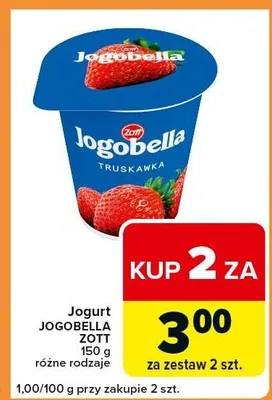 Jogurt truskawka promocja w Carrefour Express