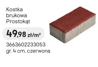Kostka brukowa Prostokąt czerwona promocja w Castorama