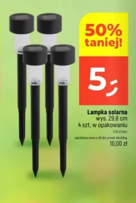 Lampka solarna wys.29,8 cm 4-pak promocja w Dealz