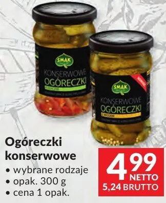 Ogóreczki konserwowe Smak wybrane rodzaje promocja w Makro