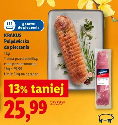 Polędwiczka do pieczenia promocja w Lidl