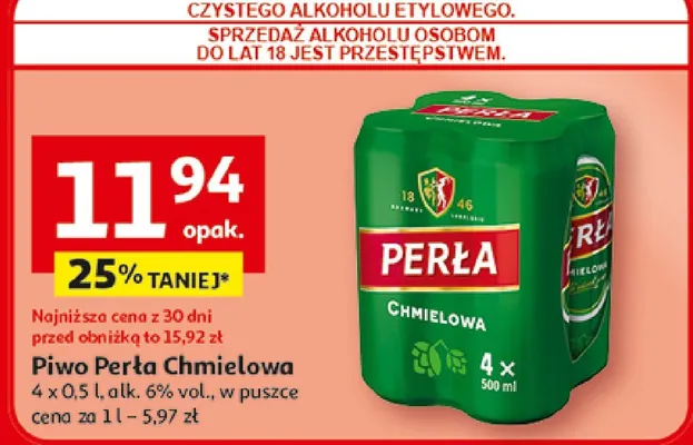 Piwo Perła Chmielowa promocja w Auchan