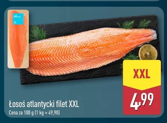 Łosoś atlantycki filet XXL promocja w Aldi