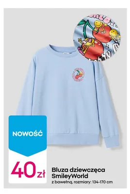Bluza dziewczęca SmileyWorld promocja w Pepco