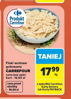 Flaki wołowe gotowane Carrefour promocja w Carrefour