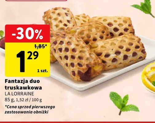 Fantazja duo truskawkowa La Lorraine promocja w Intermarche