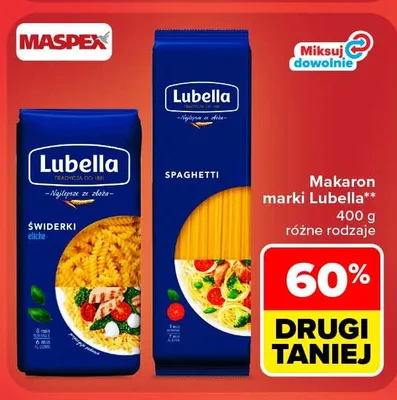 Makaron świderki Lubella promocja w Carrefour