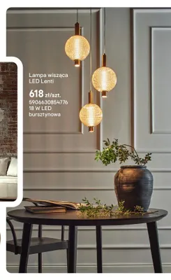 Lampa wisząca LED Lenti 18W bursztynowa promocja w Castorama
