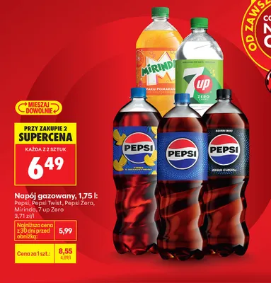 Napój gazowany Pepsi Twist 1,75l promocja w Biedronka